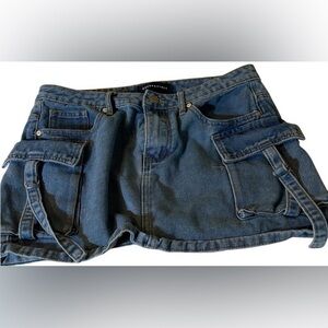 Aeropostale Blue Denim Cargo Mini Skirt